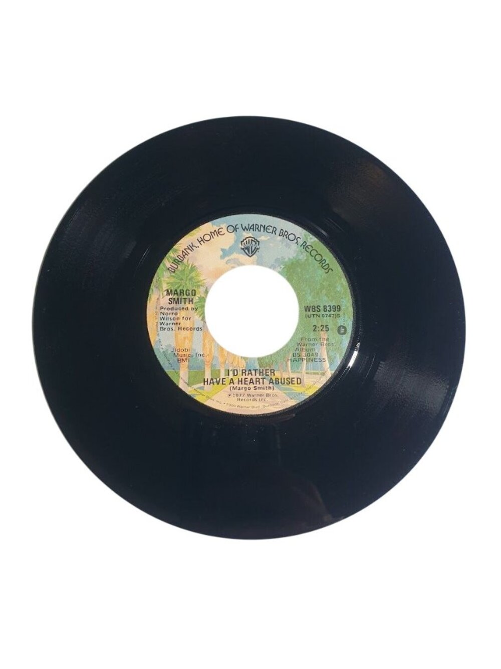 Margo Smith Vinyl Record 45 RPM Id Rather Have A Heart Abused My Weakness Warner